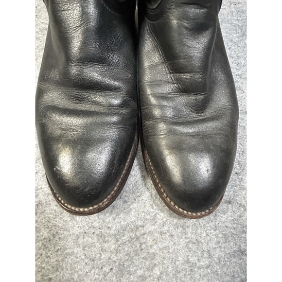 Justin Style 3133 Black Roper Leather Western Cowboy Boots Men's 6.5E - Picture 9 of 16